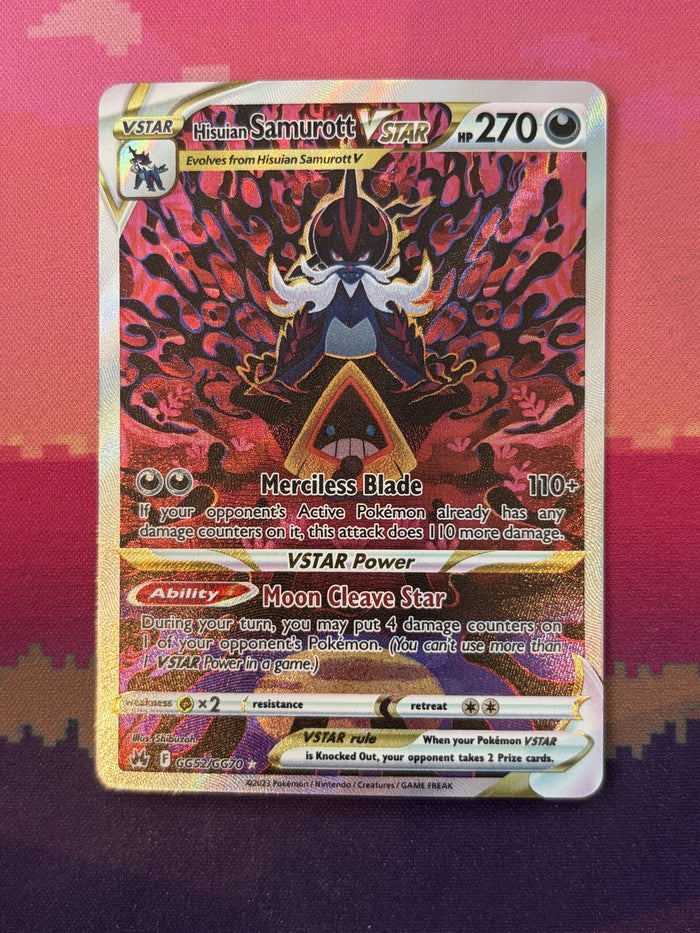 Pokemon Card Hisuian Samurott VSTAR Crown Zenith Ultra Rare GG52/GG70 Near Mint