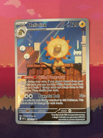 Pokemon Card Heliolisk Ascended Heroes Illustration Rare 229/217 Near Mint