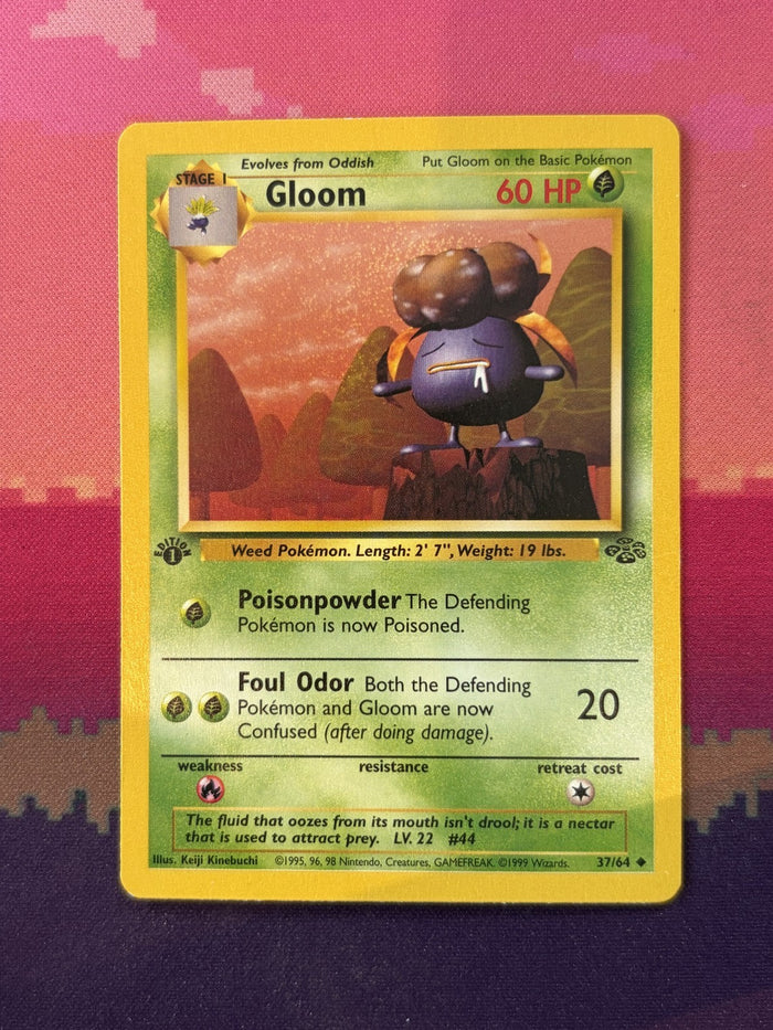 Pokemon Card Gloom Jungle 1st Edition Uncommon 37/64 Near Mint