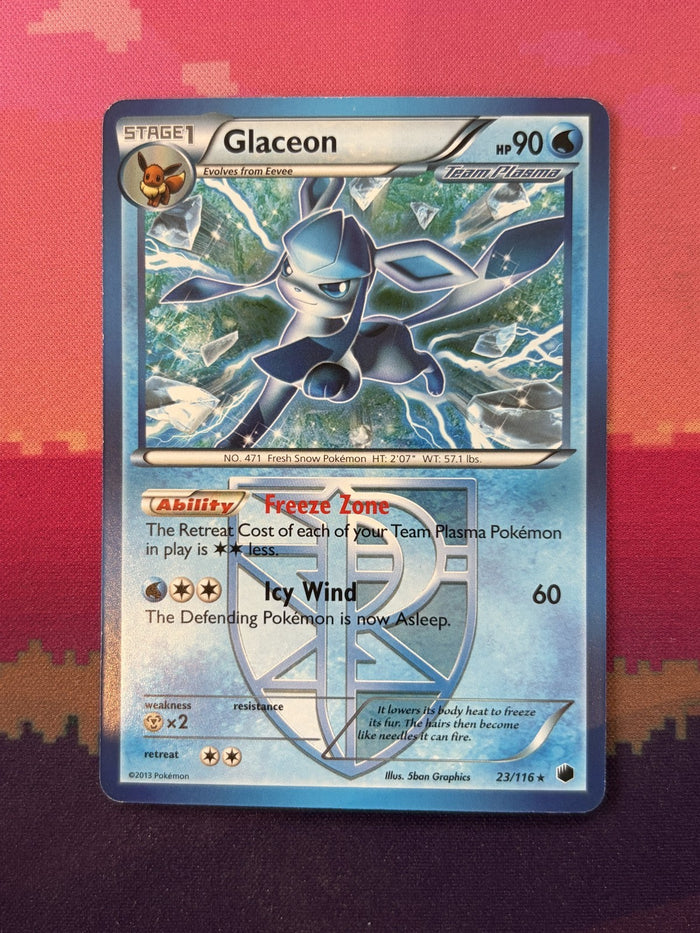 Pokemon Card Glaceon Plasma Freeze Deck Exclusives Rare 23/116 Near Mint