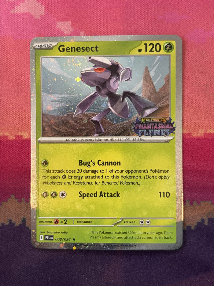 Pokemon Card Genesect Phantasmal Flames Stamped Phantasmal Rare 008/094 NM