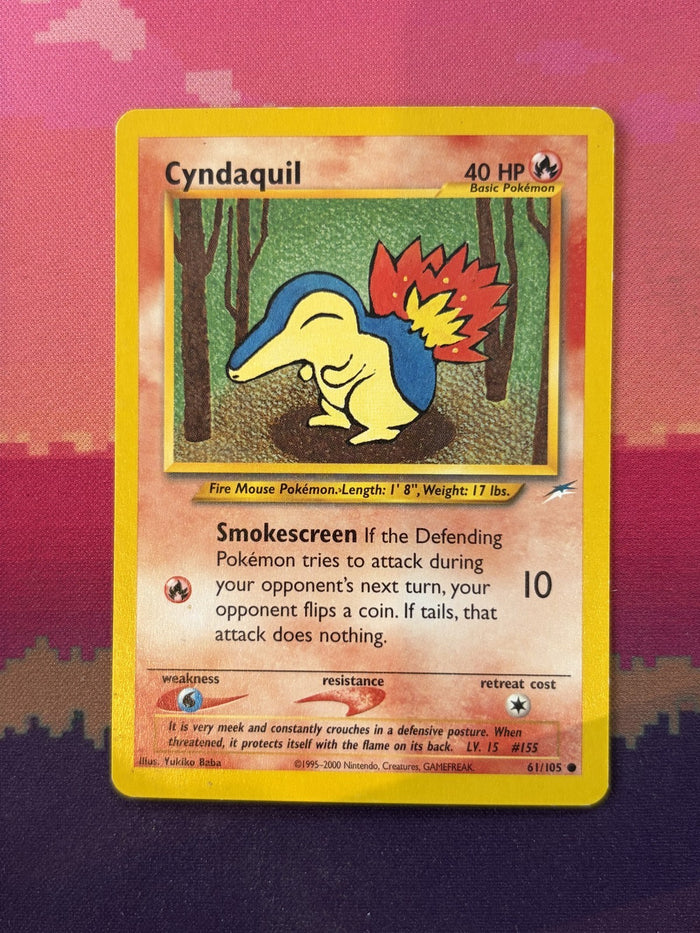 Pokemon Card Cyndaquil Neo Destiny Common 61/105 Near Mint