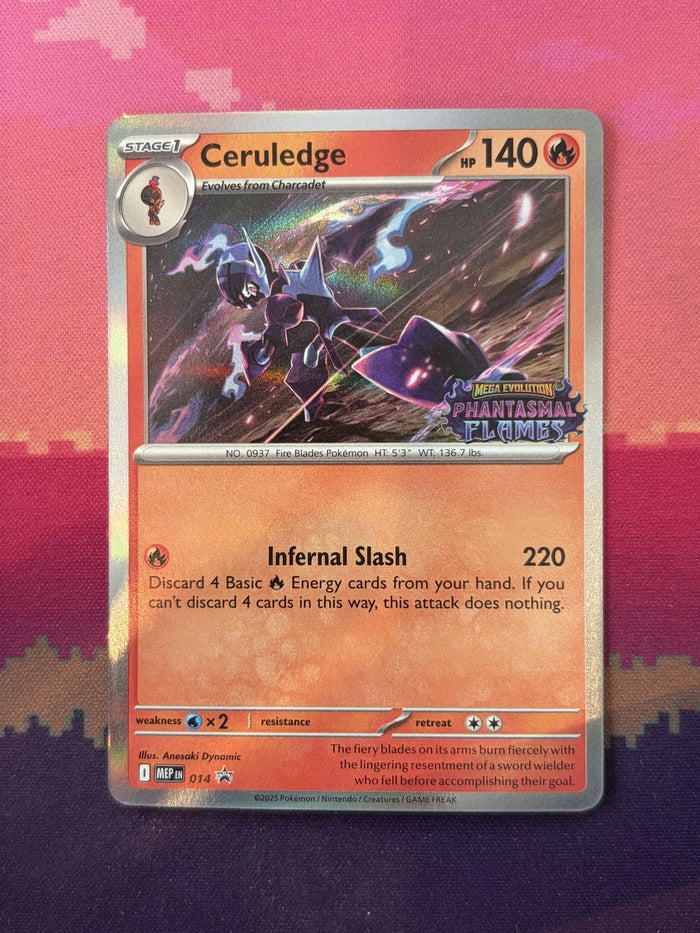 Pokemon Card Ceruledge Mega Evolution Promo 014 Near Mint