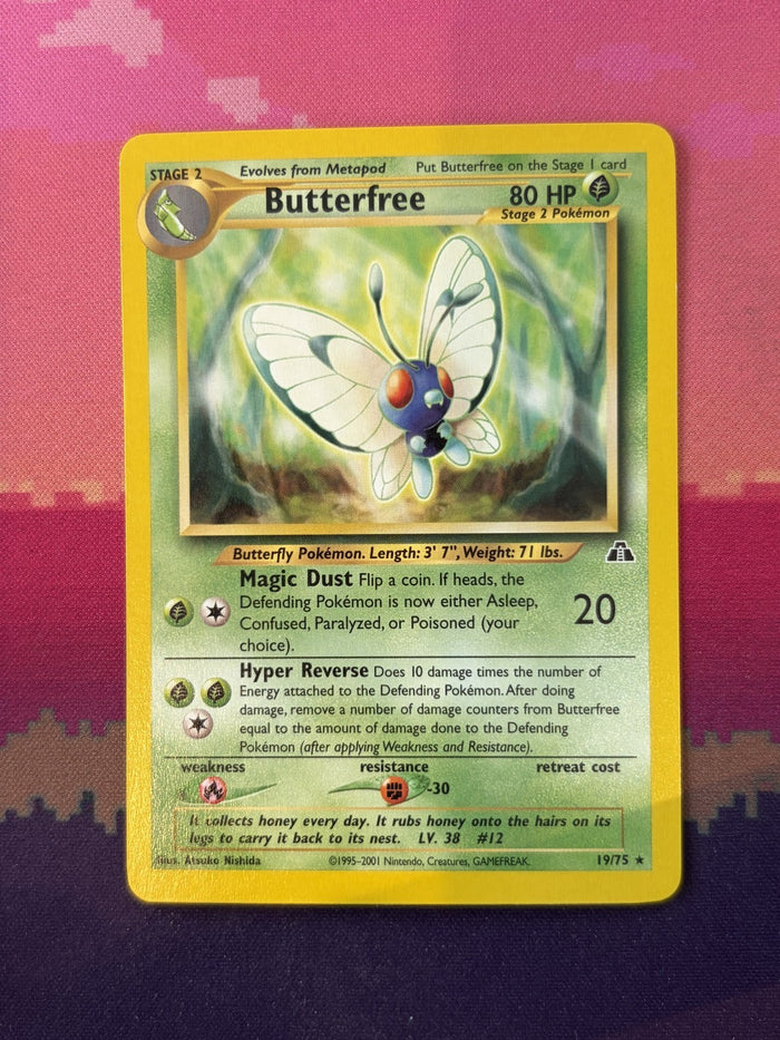 Pokemon Card Butterfree Neo Discovery Rare 19/75 Near Mint