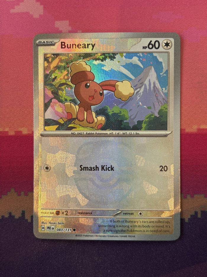Pokemon Card Buneary Prismatic Evolutions Masterball 083/131 Near Mint