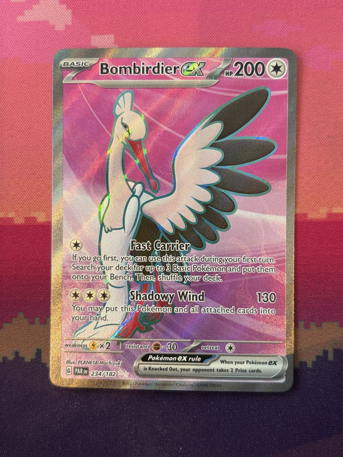 Pokemon Card Bombirdier ex Paradox Rift Ultra Rare 234/182 Near Mint