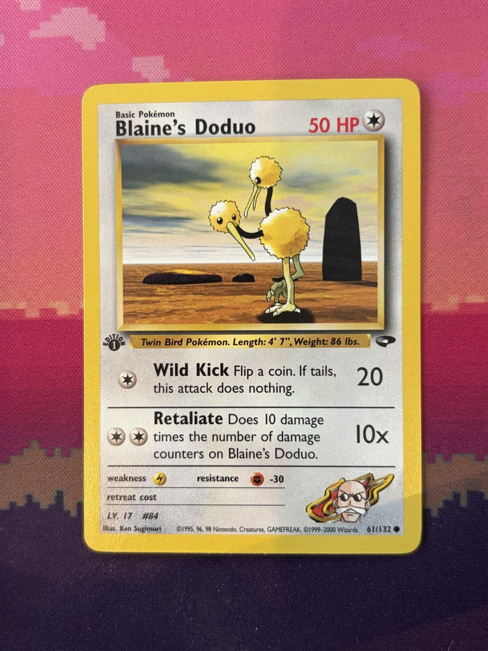 Pokemon Card Blaine's Doduo Gym Heroes 1st Edition 61/132 Near Mint