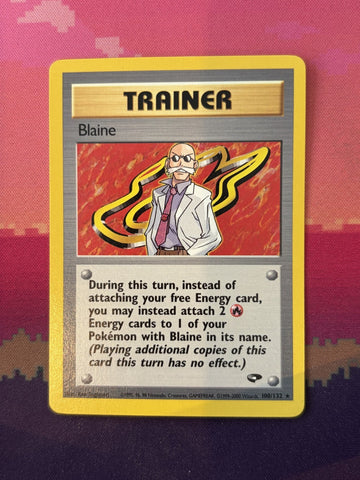 Pokemon Card Blaine Gym Challenge Rare 100/132 Near Mint