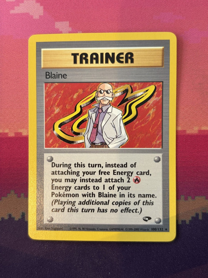 Pokemon Card Blaine Gym Challenge Rare 100/132 Near Mint