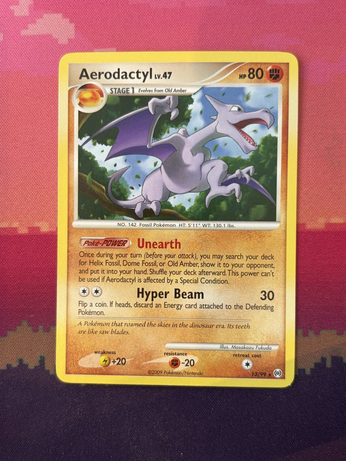 Pokemon Card Aerodactyl Arceus Rare 13/99 Near Mint