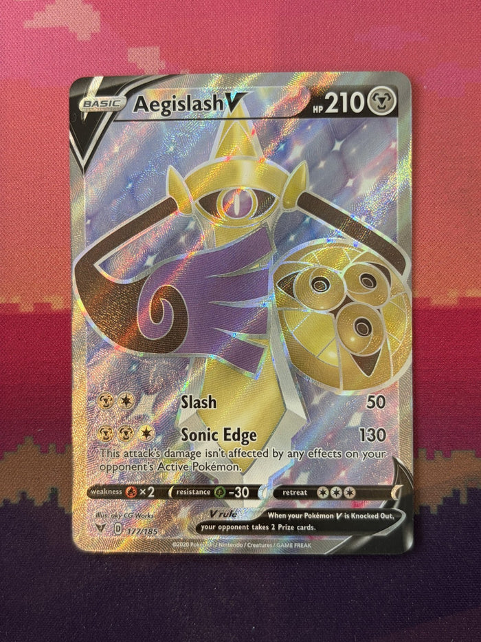 Pokemon Card Aegislash V Vivid Voltage Ultra Rare 177/185 Near Mint