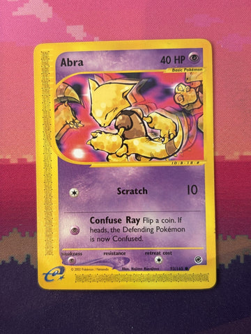 Pokemon Card Abra Expedition Base Set Common 93/165 Near Mint