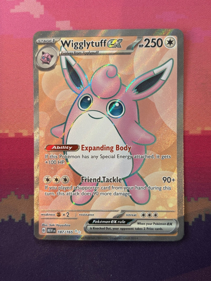 Pokemon Card Wigglytuff ex Pokemon 151 Ultra Rare 187/165 NM