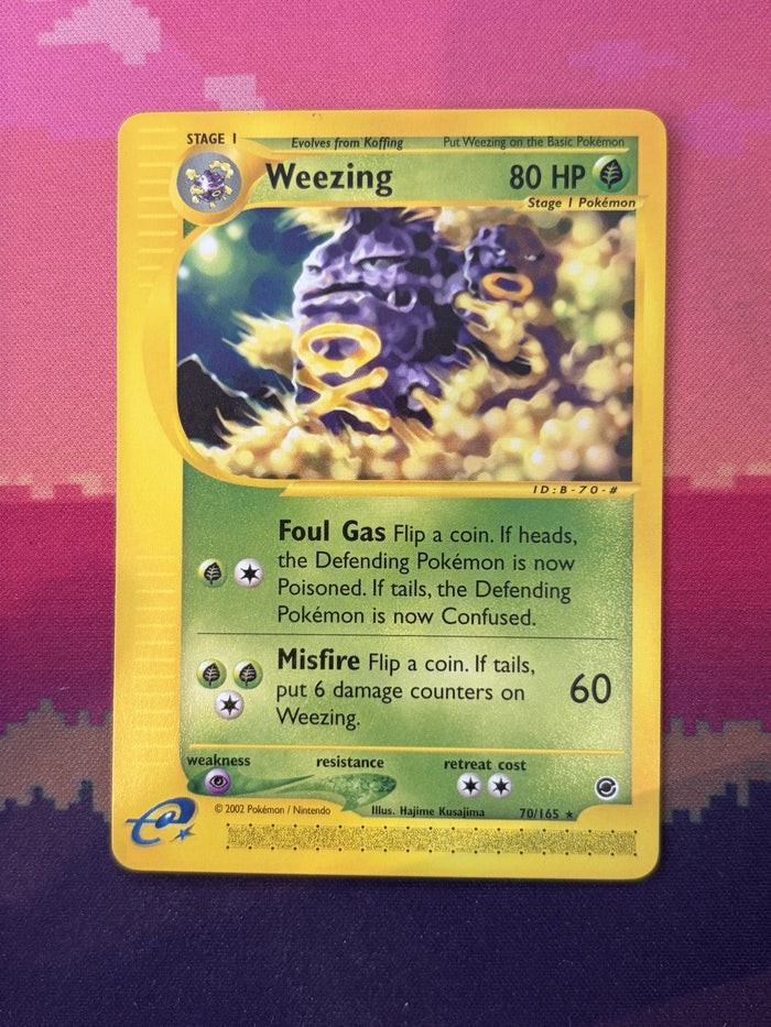 Pokemon Card Weezing Expedition Base Set Rare 70/165 Near Mint