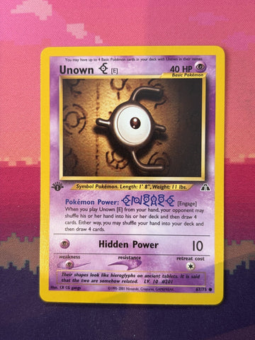 Pokemon Card Unown [E] Neo Discovery 1st 67/75 Near Mint