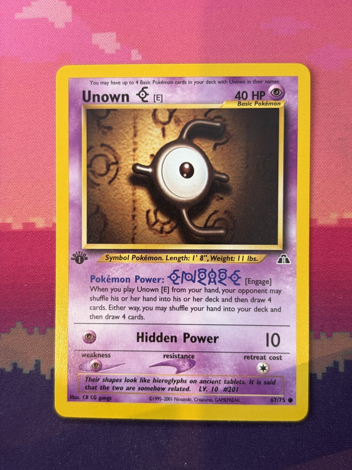 Pokemon Card Unown [E] Neo Discovery 1st 67/75 Near Mint