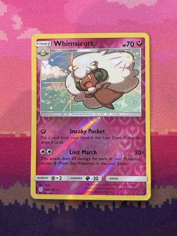 Pokemon Card Whimsicott Cosmic Eclipse Reverse Holo 148/236 Near Mint