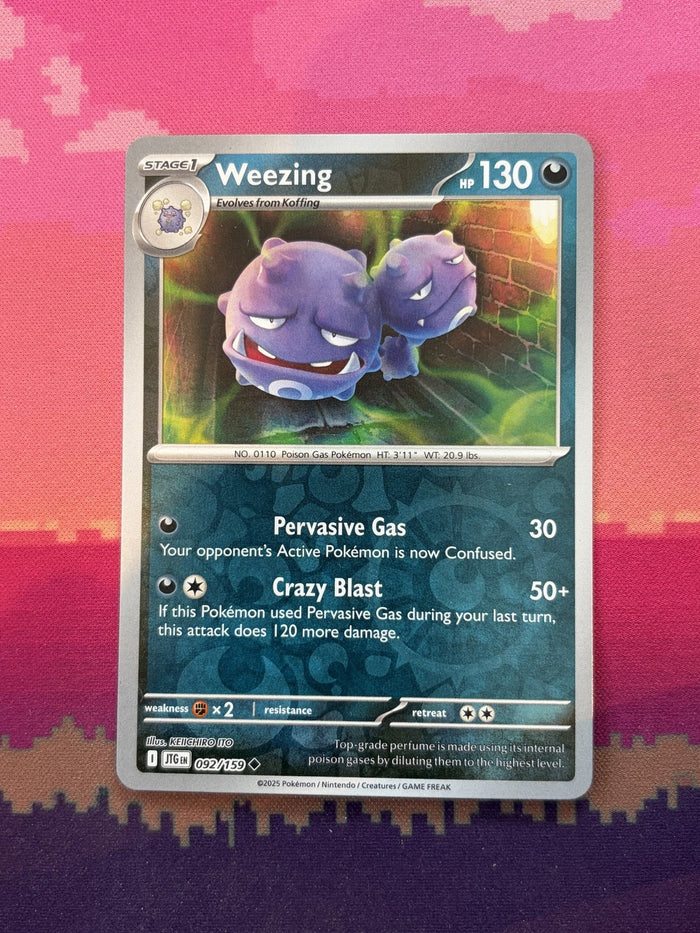 Pokemon Card Weezing Journey Together Reverse Holo 092/159 Near Mint