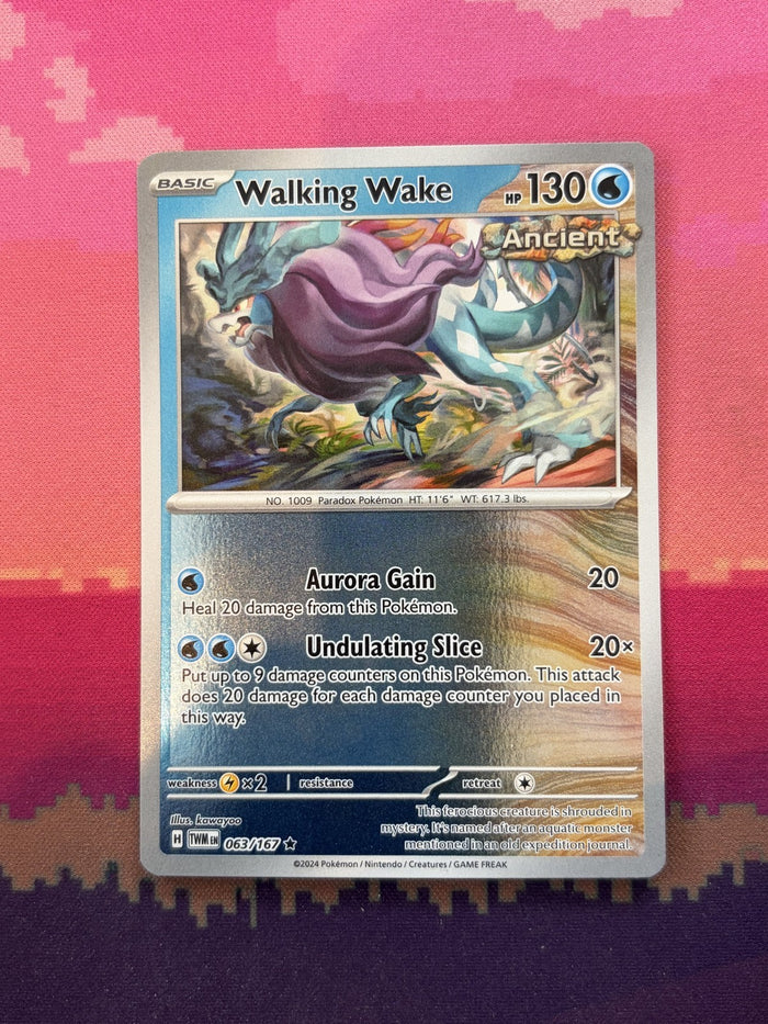 Pokemon Card Walking Wake Twilight Masquerade Reverse Holo 063/167 Near Mint