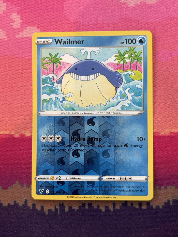 Pokemon Card Wailmer Vivid Voltage Reverse Holo 031/185 Near Mint
