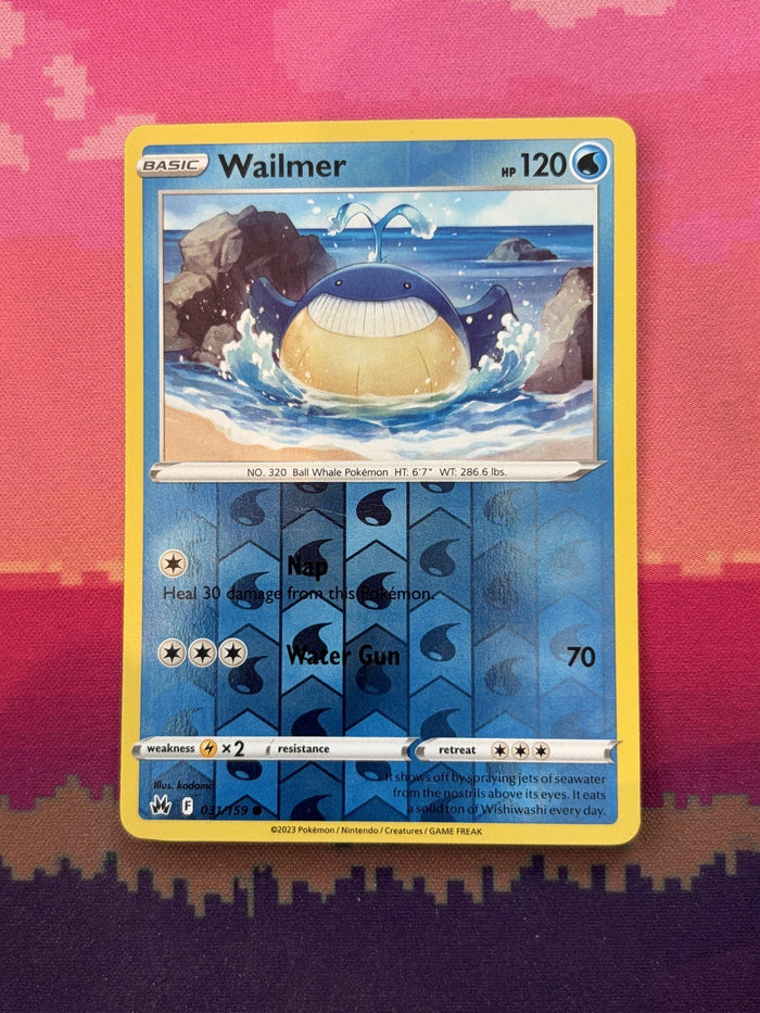 Pokemon Card Wailmer Crown Zenith Reverse Holo 031/159 Near Mint