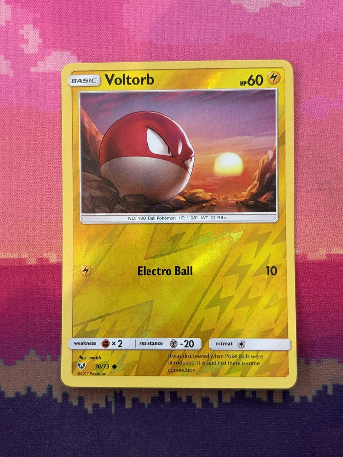 Pokemon Card Voltorb Shining Legends Reverse Holo 30/73 Near Mint