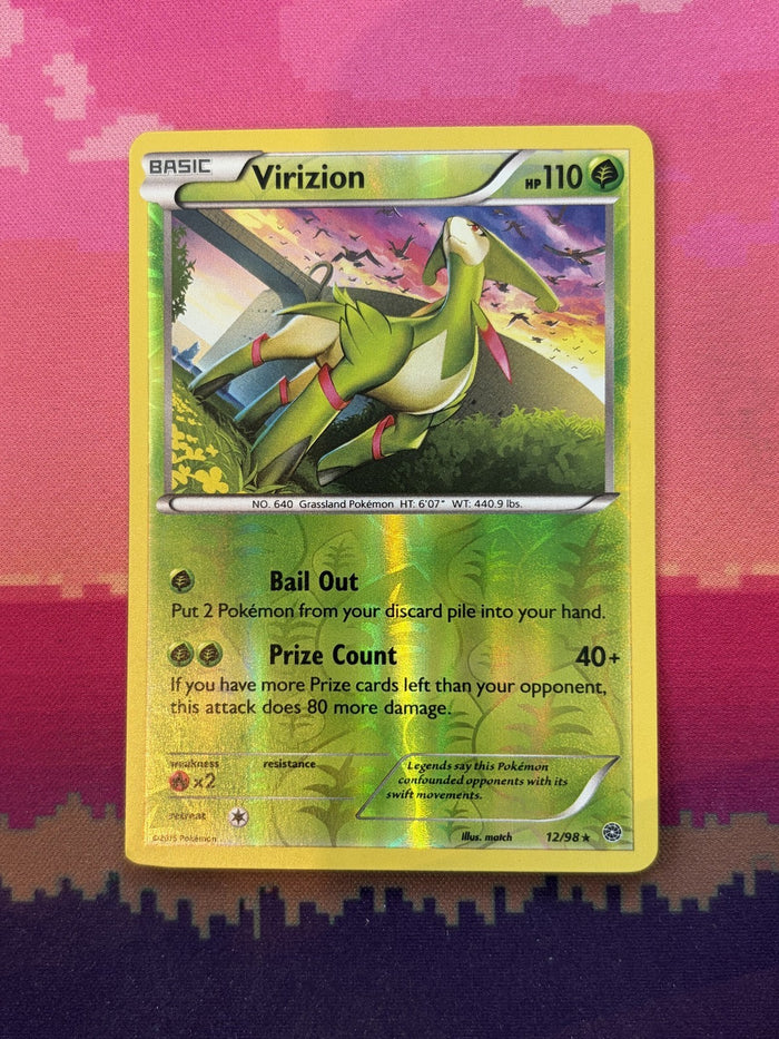 Pokemon Card Virizion Ancient Origins Reverse Holo Rare 12/98 Near Mint