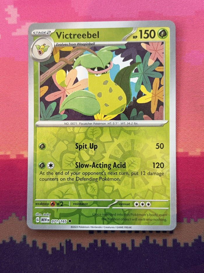 Pokemon Card Victreebel Pokemon 151 Reverse Holo 071/165 Near Mint