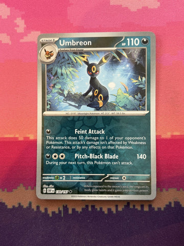 Pokemon Card Umbreon Obsidian Flames Reverse Holo 130/197 Near Mint