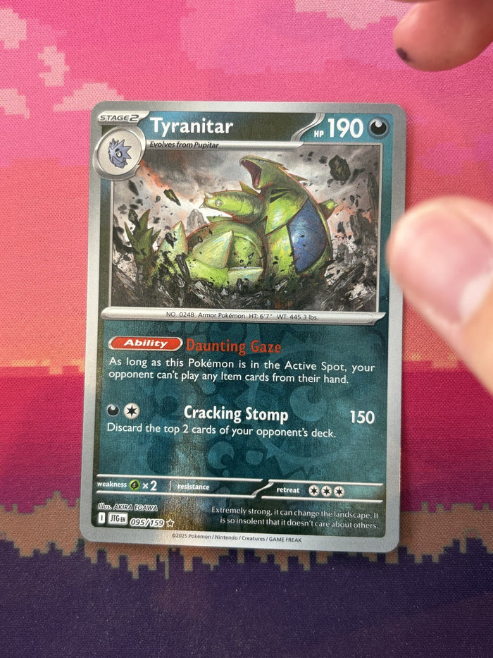 Pokemon Card Tyranitar Journey Together Reverse Holo 095/159 Near Mint