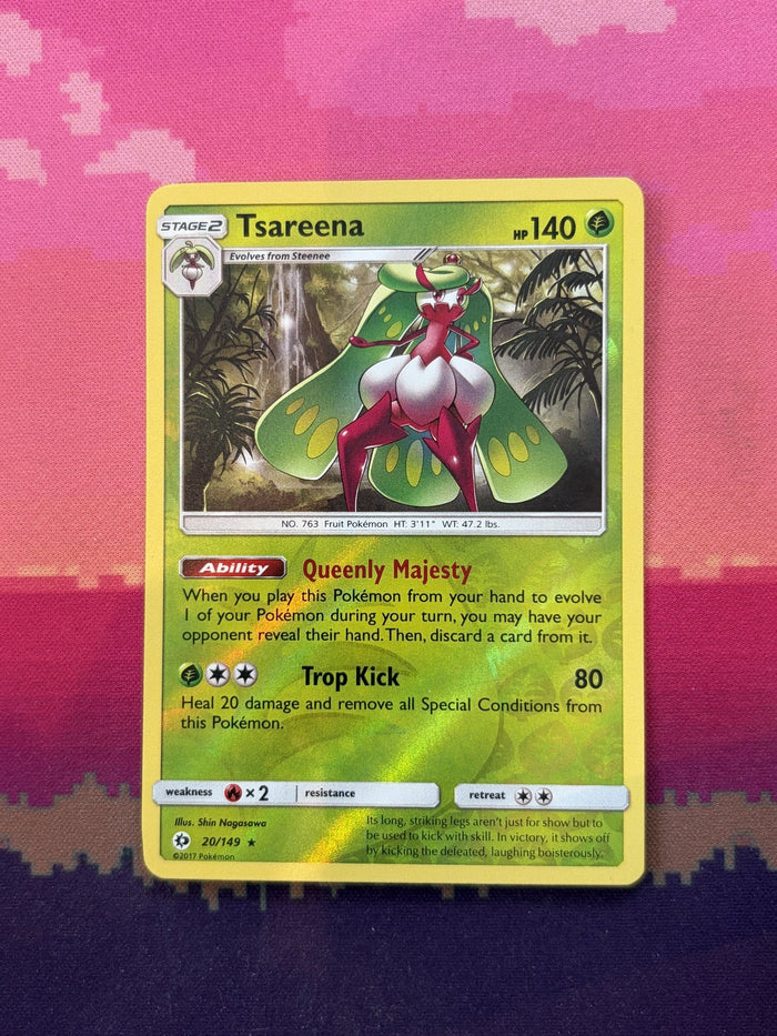Pokemon Card Tsareena Sun & Moon Reverse Holo 20/149 Near Mint