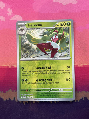 Pokemon Card Tsareena Obsidian Flames Reverse Holo 018/197 Near Mint