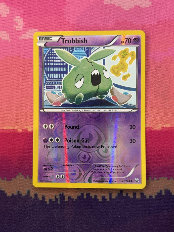 Pokemon Card Trubbish Dragons Exalted Reverse Holo 53/124 Near Mint