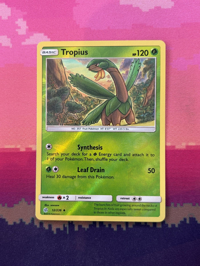 Pokemon Card Tropius Cosmic Eclipse Reverse Holo 12/236 Near Mint