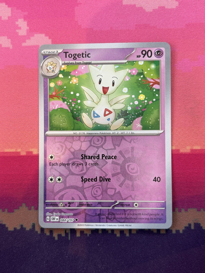 Pokemon Card Togetic Obsidian Flames Reverse Holo 084/197 Near Mint