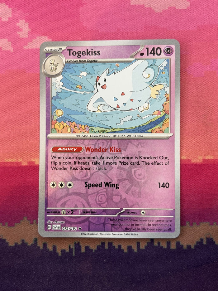 Pokemon Card Togekiss Surging Sparks Reverse Holo 072/191 Near Mint