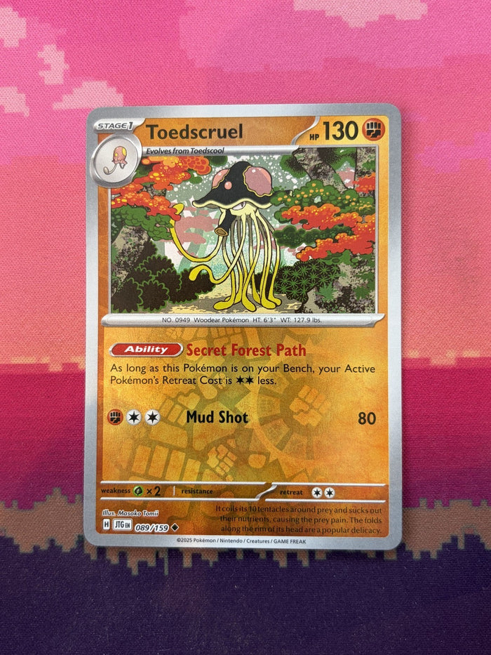 Pokemon Card Toedscruel Journey Together Reverse Holo 089/159 Near Mint