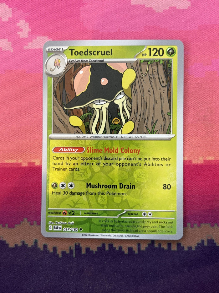 Pokemon Card Toedscruel Paradox Rift Reverse Holo 017/182 Near Mint