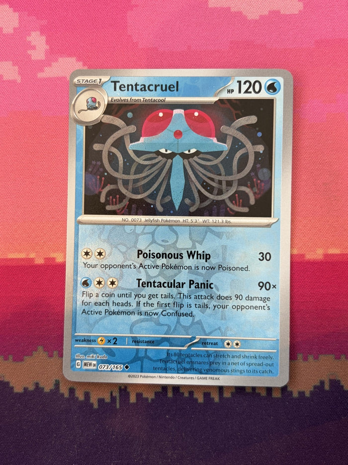 Pokemon Card Tentacruel Pokemon 151 Reverse Holo 073/165 Near Mint
