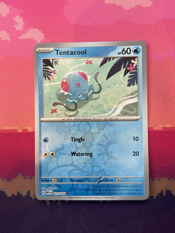 Pokemon Card Tentacool Pokemon 151 Reverse Holo 072/165 Near Mint