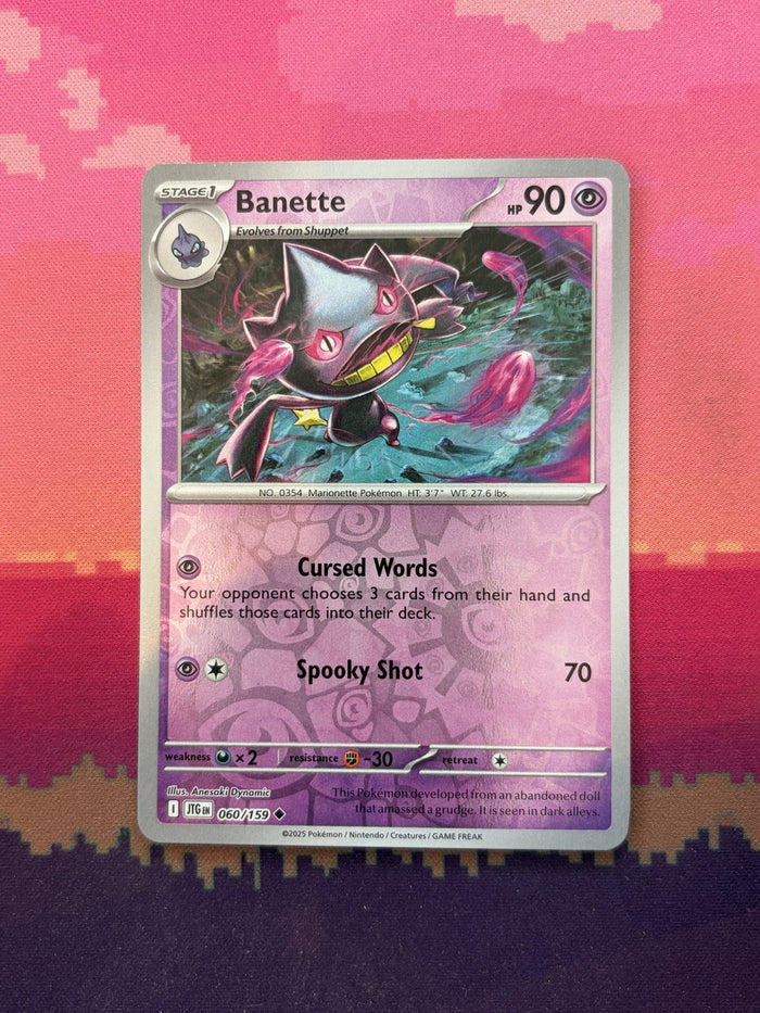 Pokemon Card Banette Journey Together Reverse Holo 060/159 Near Mint