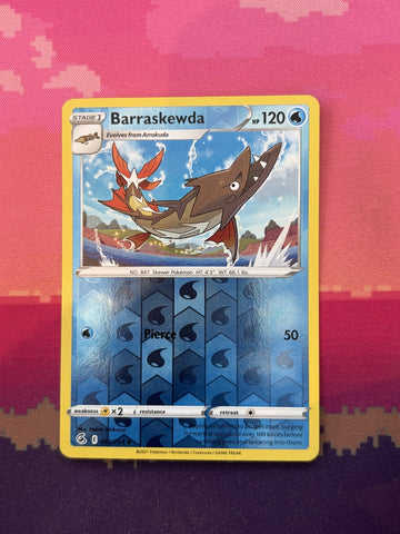 Pokemon Card Barraskewda Fusion Strike Reverse Holo 083/264 Near Mint