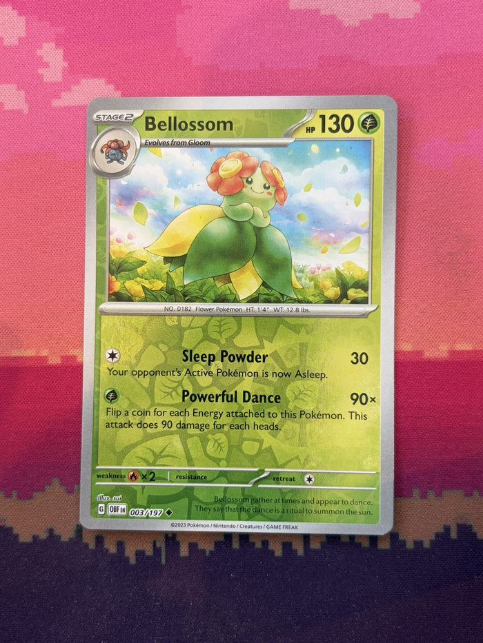 Pokemon Card Bellossom Obsidian Flames Reverse Holo 003/197 Near Mint