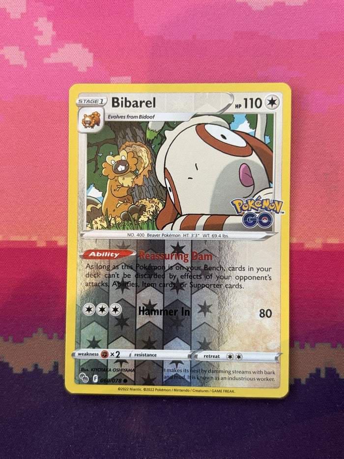 Pokemon Card Bibarel Pokemon GO Reverse Holo 060/078 Near Mint
