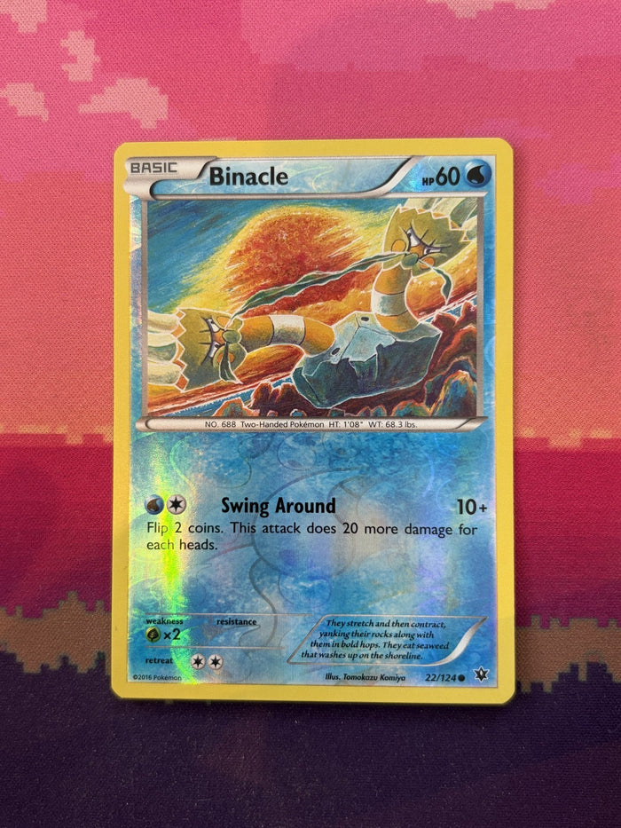 Pokemon Card Binacle Fates Collide Reverse Holo 22/124 Near Mint