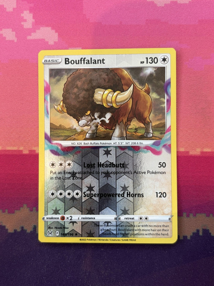 Pokemon Card Bouffalant Lost Origin Reverse Holo 148/196 Near Mint