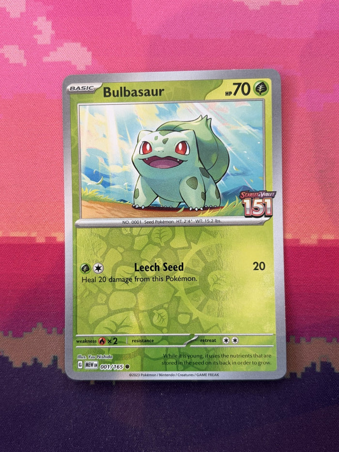 Pokemon Card Bulbasaur Pokemon 151 Best Buy STAMPED Holo 001/165 Near Mint
