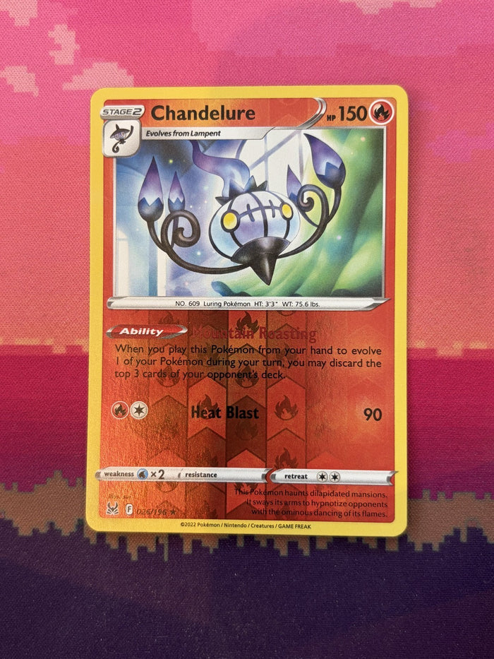 Pokemon Card Chandelure Lost Origin Reverse Holo 026/196 Near Mint