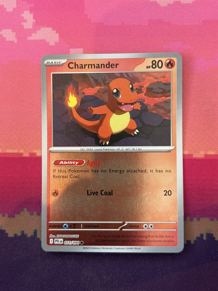 Pokemon Card Charmander Phantasmal Flames Reverse Holo 011/094 Near Mint