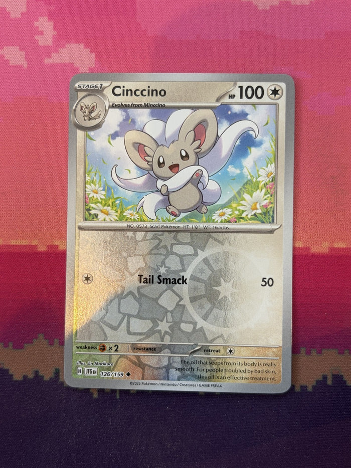 Pokemon Card Cinccino Journey Together Reverse Holo 126/159 Near Mint